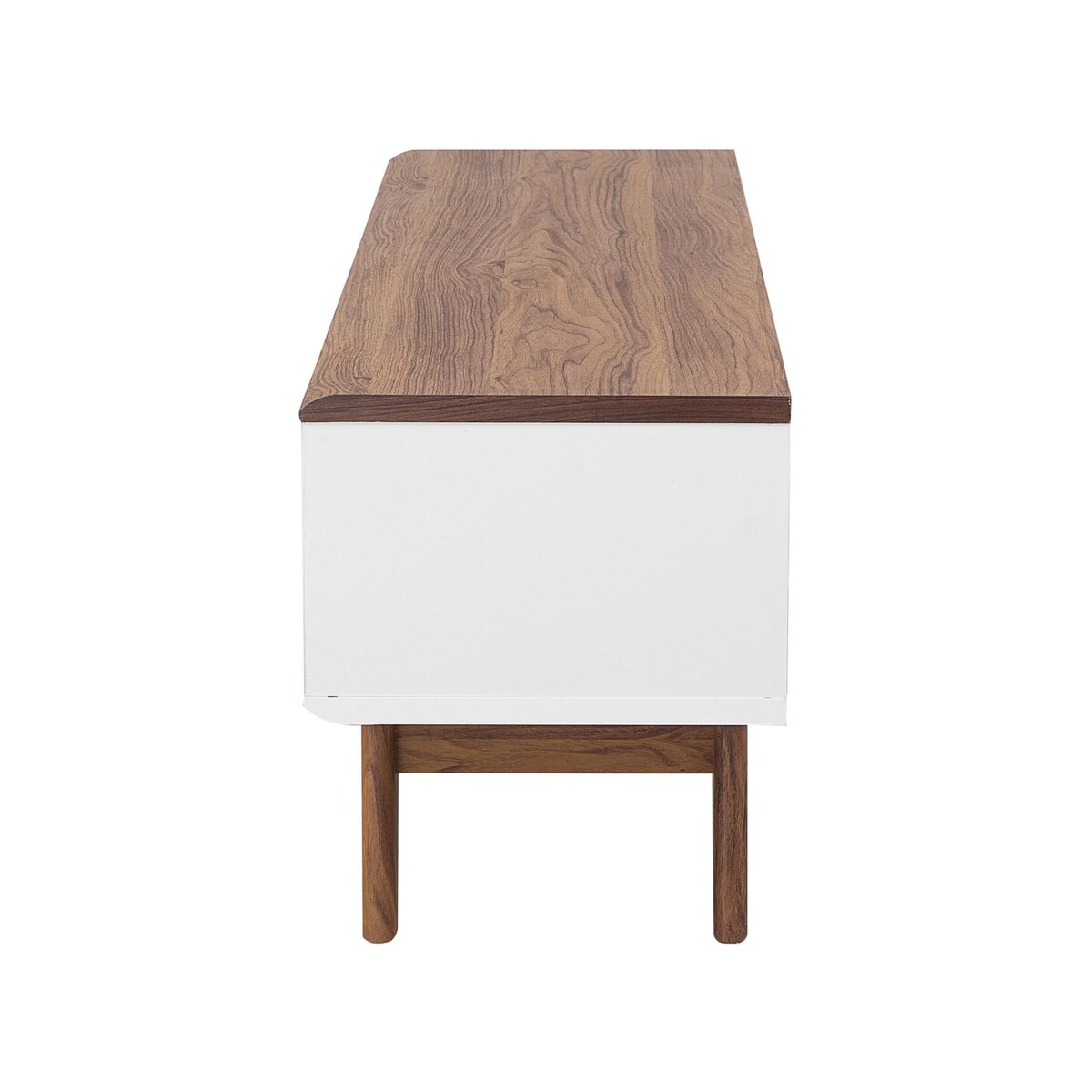 Szafka RTV ciemne drewno z białym TOLEDO