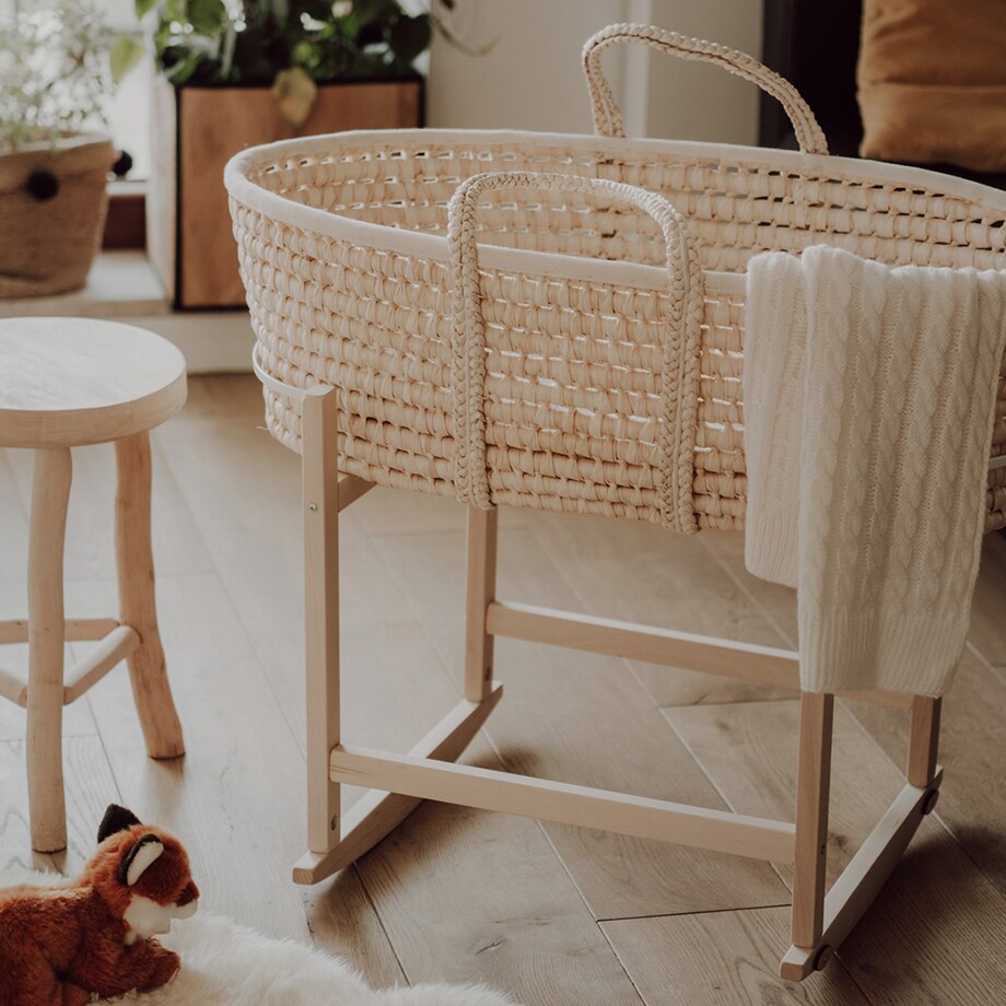 Bujak na kosz Happy Moses - RockingBaby Stand naturalny