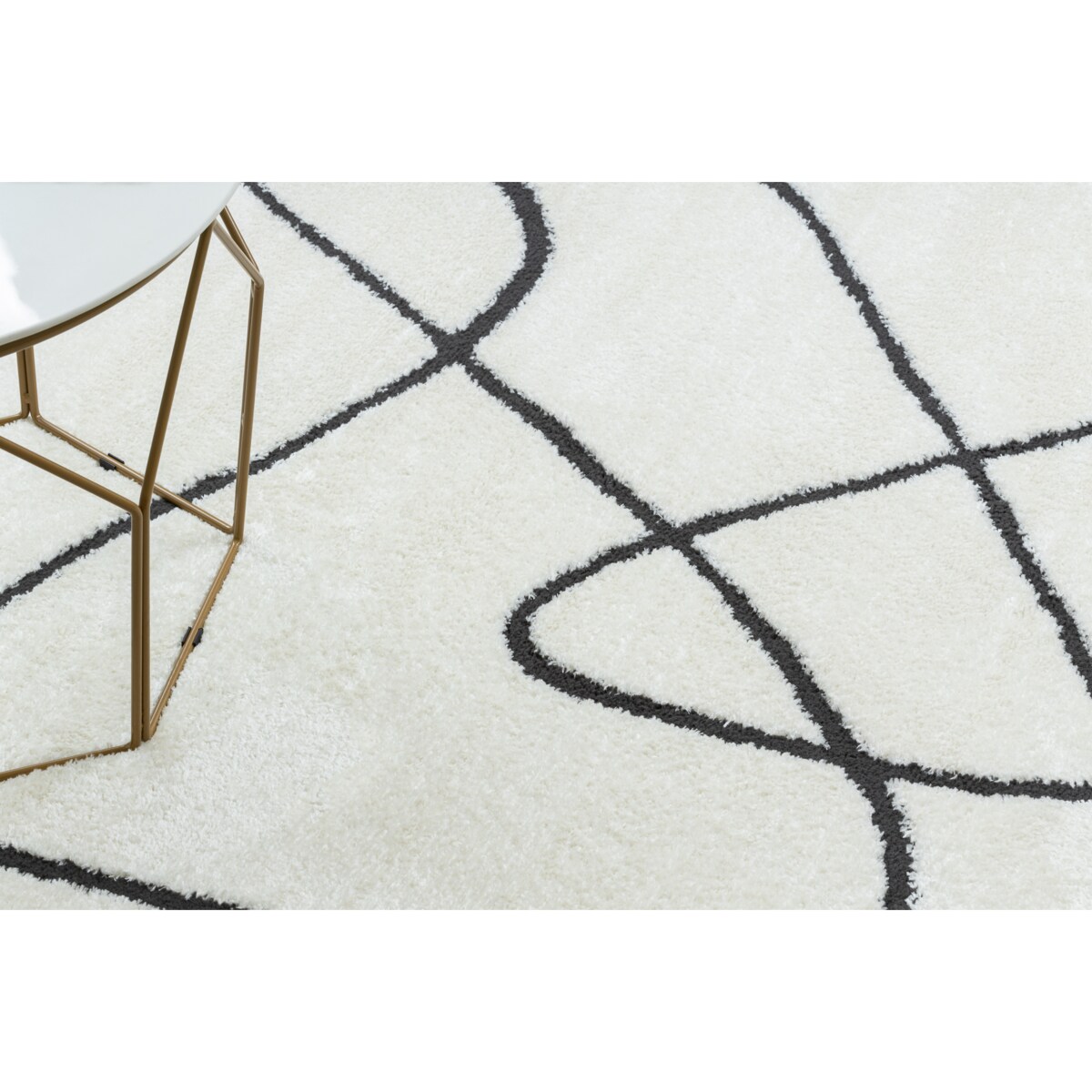 Dywan MODE 8377 abstrakcja krem / czarny 240x330 cm