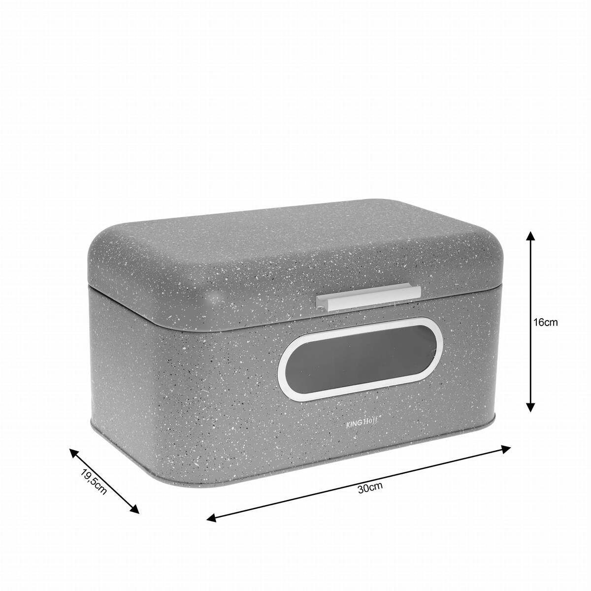 Chlebak stalowy marmurek szary KINGHOFF