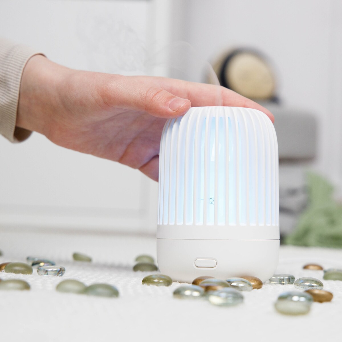 InnoGIO GIOhygro Aroma Dyfuzor Zapachowy lampka LED 50ml USB-C Biały