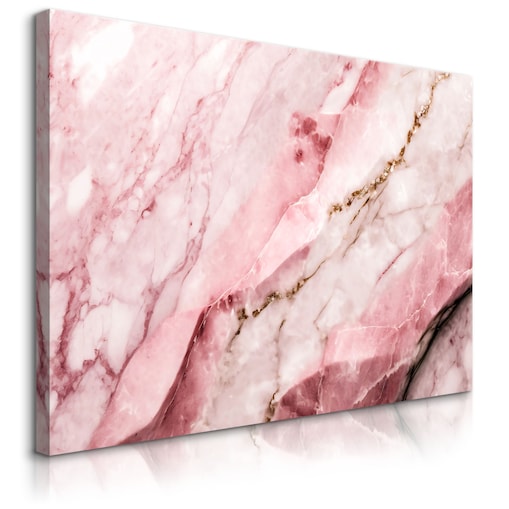 OBRAZ DO SYPIALNI RÓŻOWY MARMUR ABSTRAKCJA STYL GLAMOUR 120x80cm