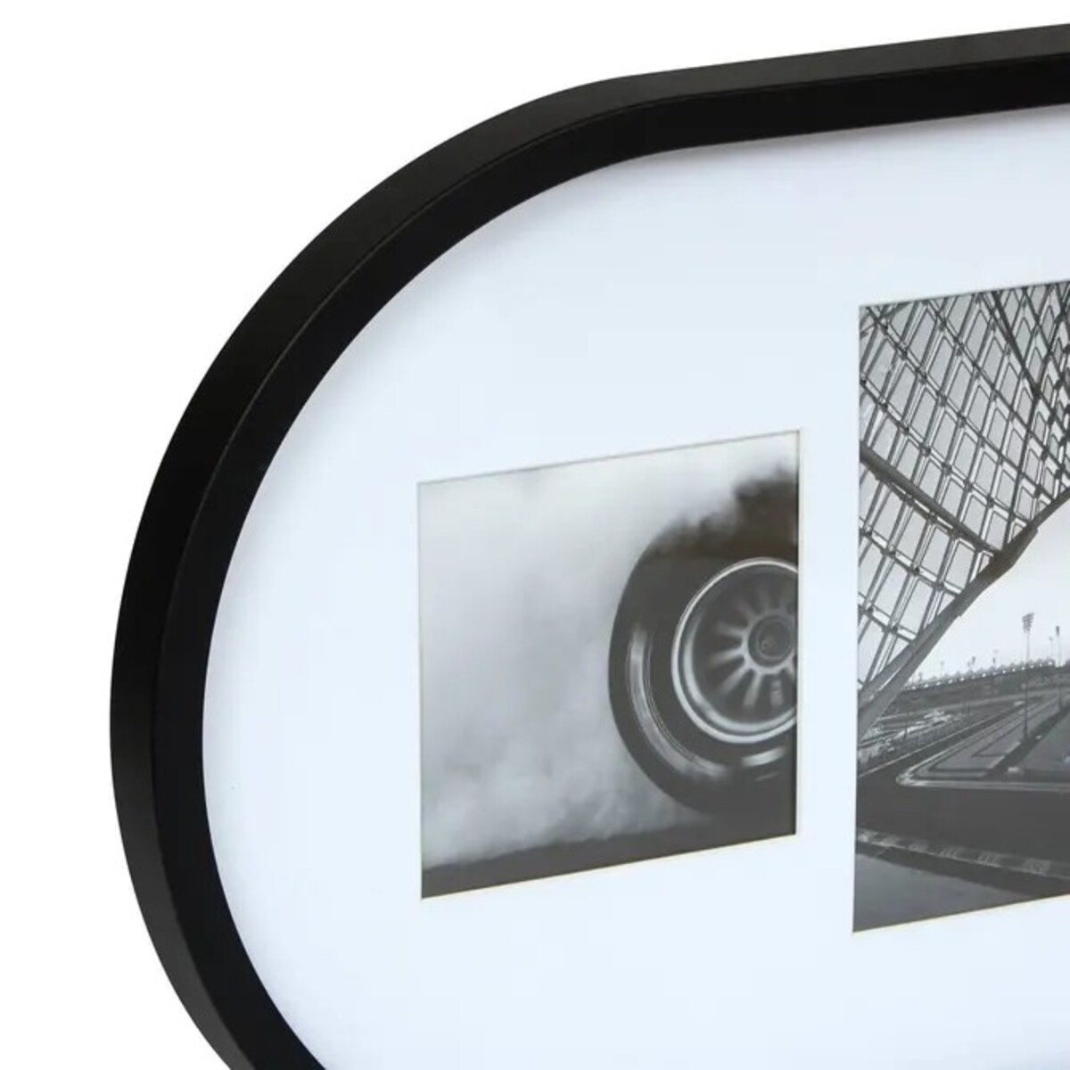 Ramka multi na 6 zdjęć, owalna, czarna, Alice, 70 cm