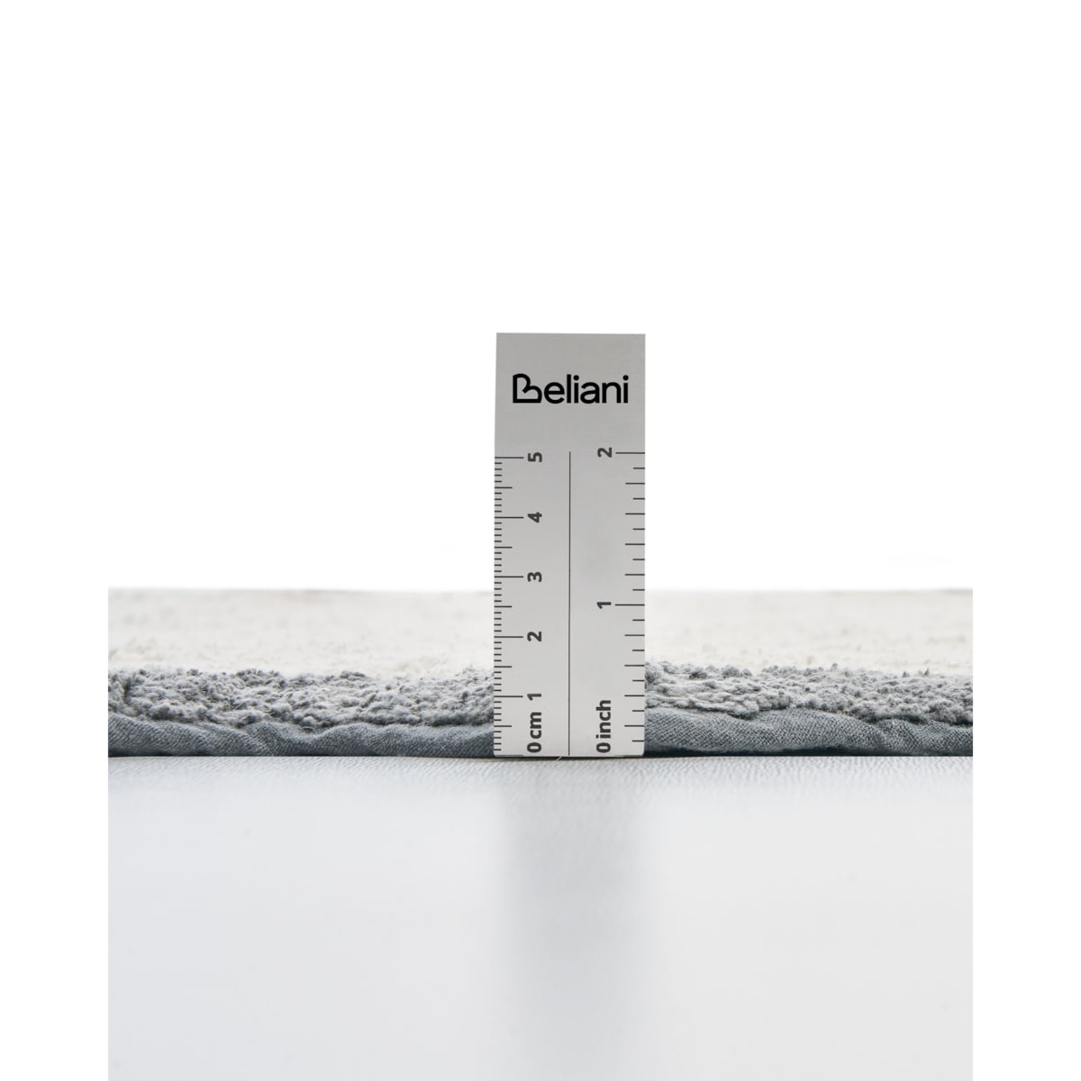 Dywanik łazienkowy NANGAL Szary/ beżowy 60 x 90 cm Bawełna