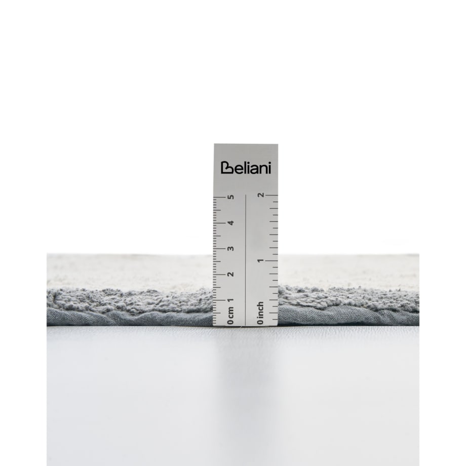 Dywanik łazienkowy NANGAL Szary/ beżowy 60 x 90 cm Bawełna