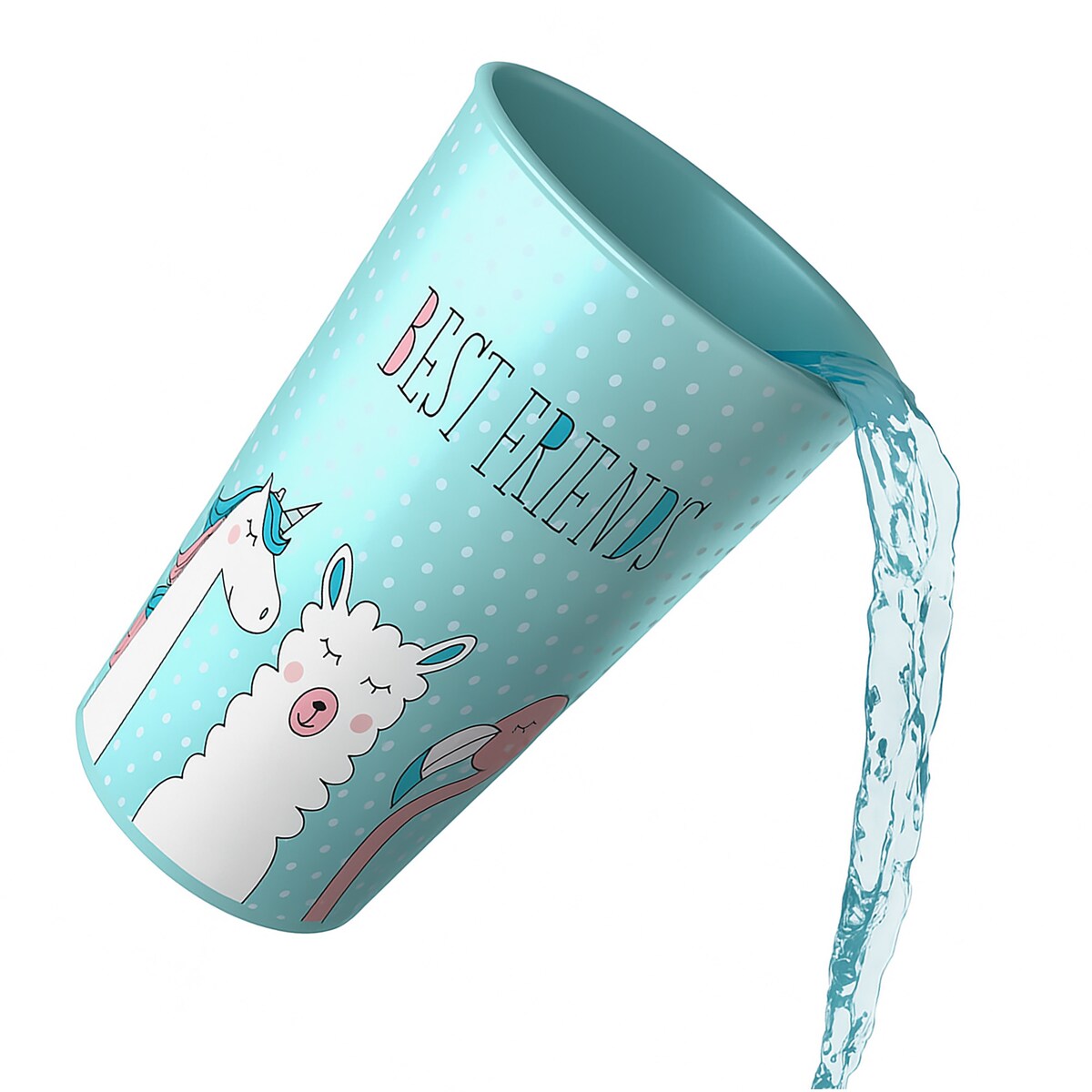 Kubek Dla Dziecka Dziecięcy 250 Ml Plastikowy Friends Niebieski