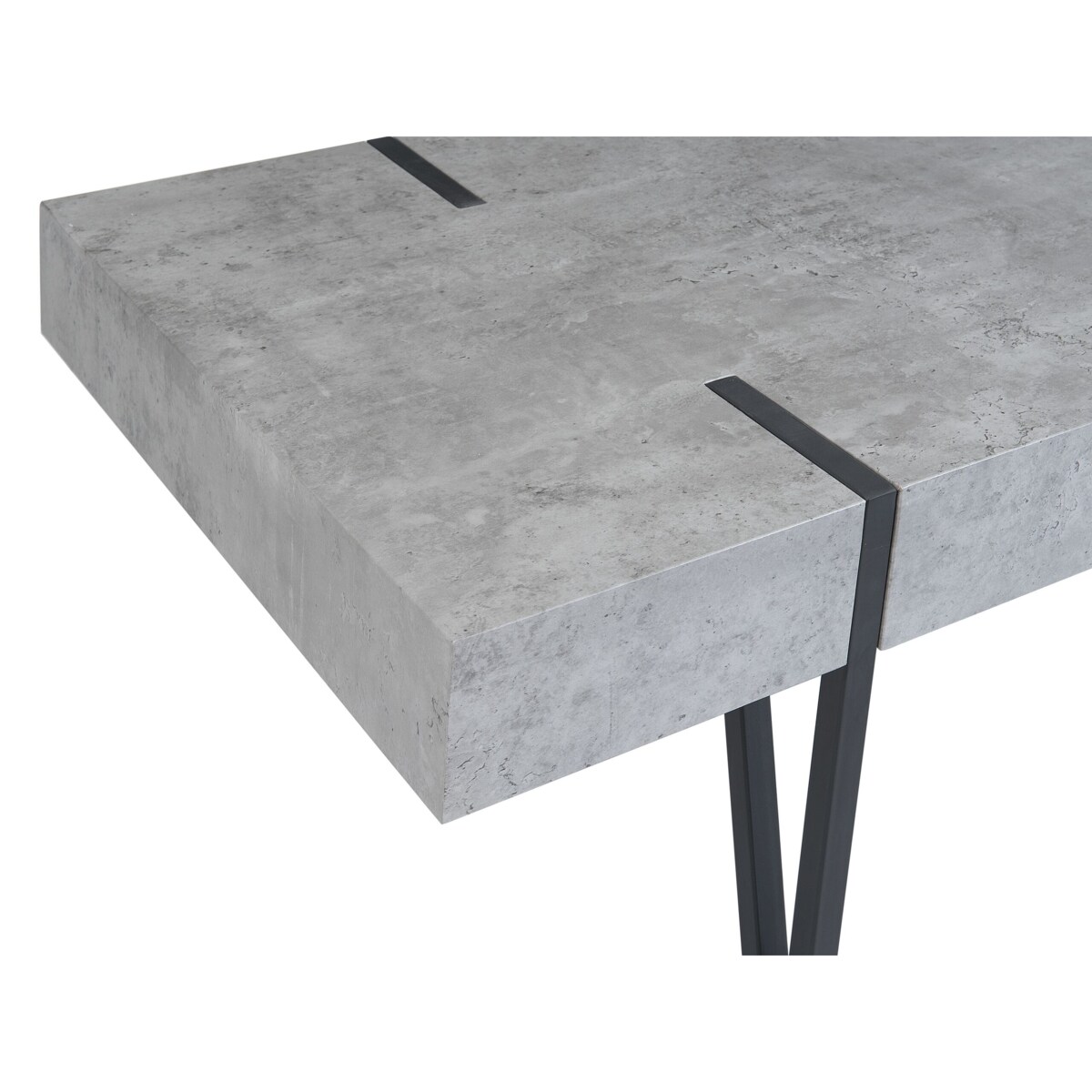 Stolik kawowy ADENA Szary efekt betonu