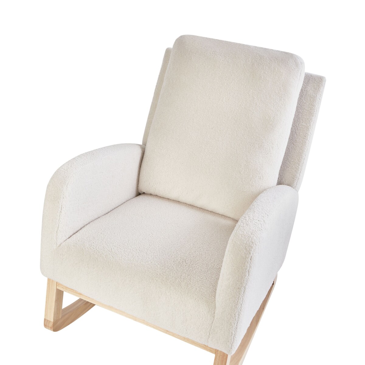 Fotel bujany ALSTA Boucle Złamana biel