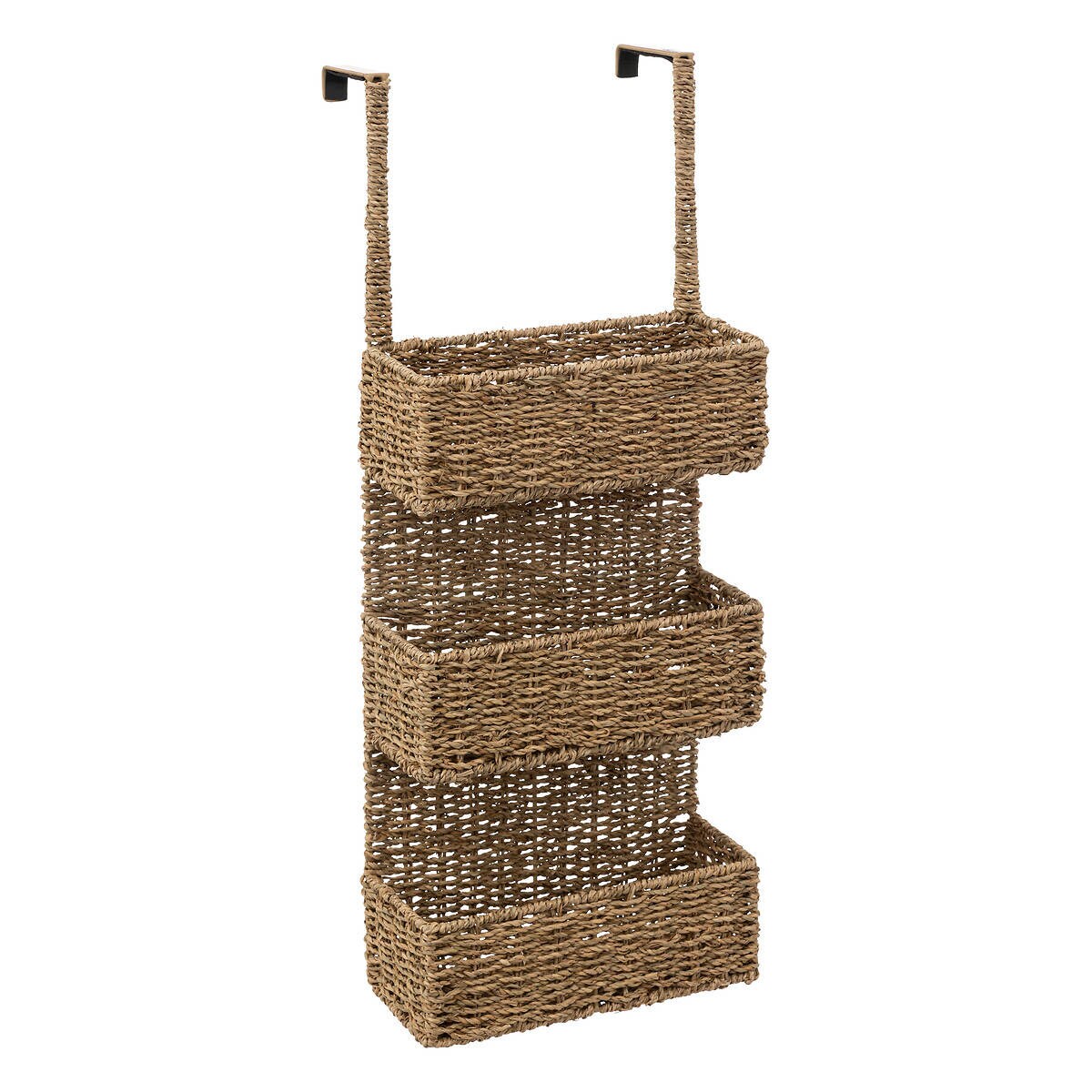 Koszyk na drzwi szafki, z trawy morskiej, 28 x 69 cm