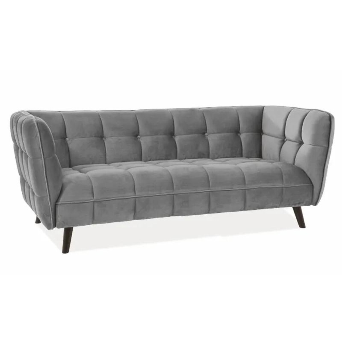 Sofa CASTELLO VELVET 3 szara
