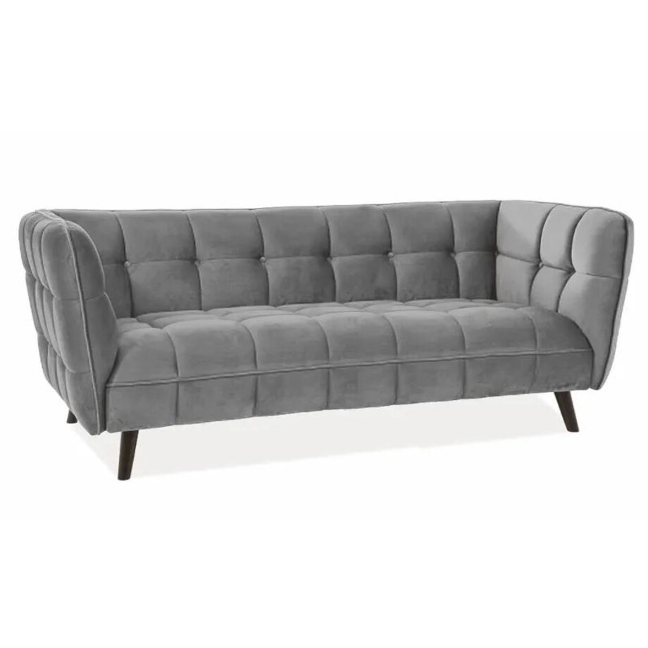 Sofa CASTELLO VELVET 3 szara