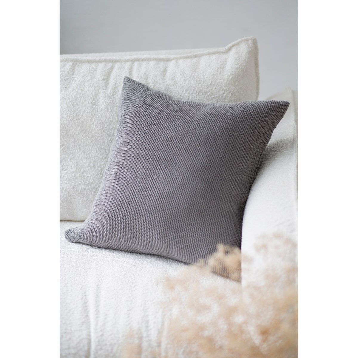 Poszewka klasyczna szara, 50 x 50 cm, La Manta