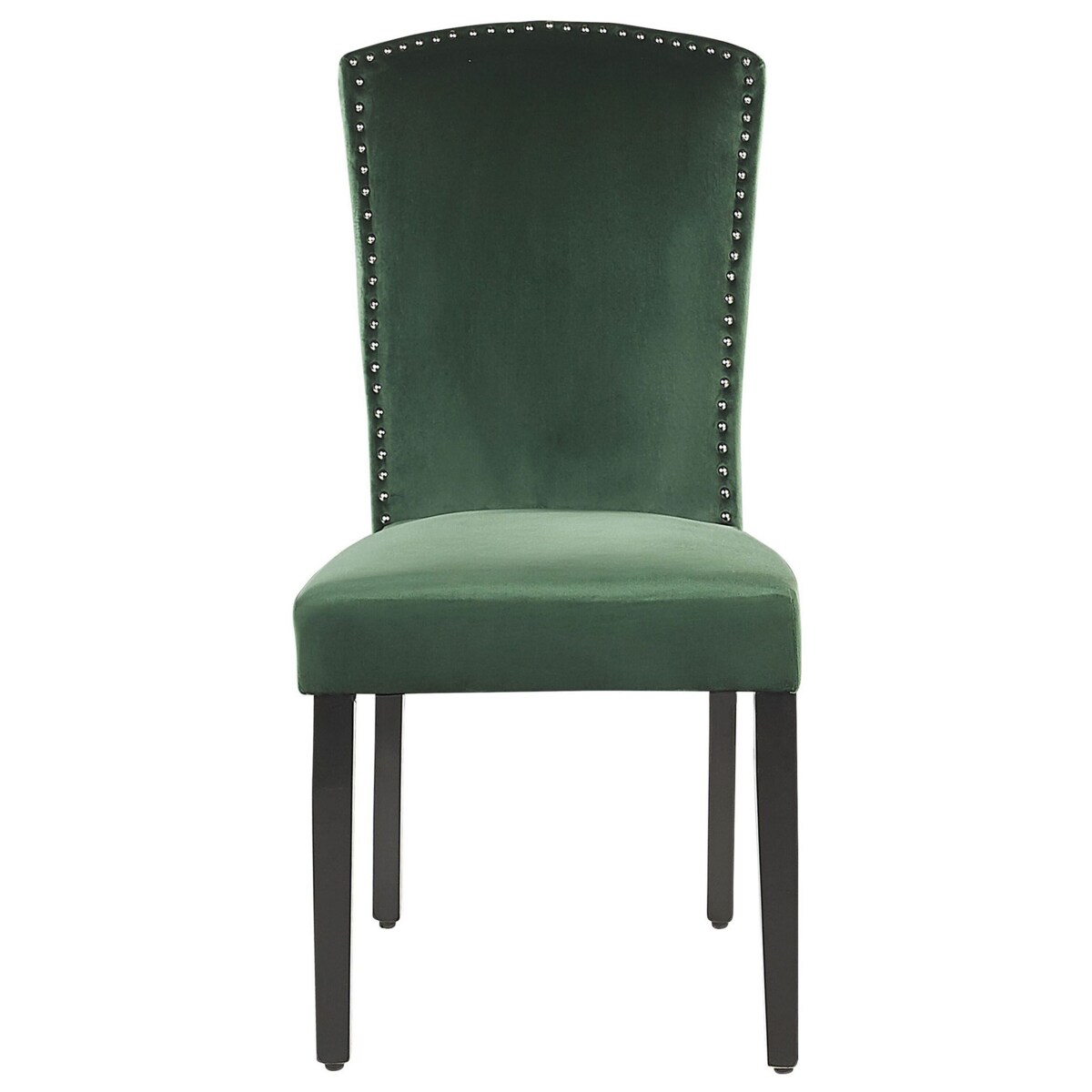 Zestaw 2 krzeseł do jadalni PISECO Welur Ciemnozielony