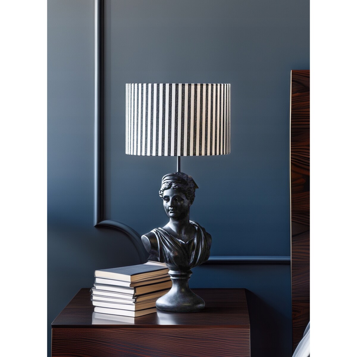 ABAŻUR NA ŻARÓWKĘ KLOSZ W PASKI 30cm WALEC BOHO DO LAMPY STOJĄCEJ WISZĄCEJ