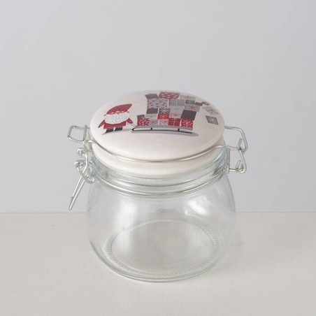 Słoik z porcelanową pokrywką MONTI, 450 ml