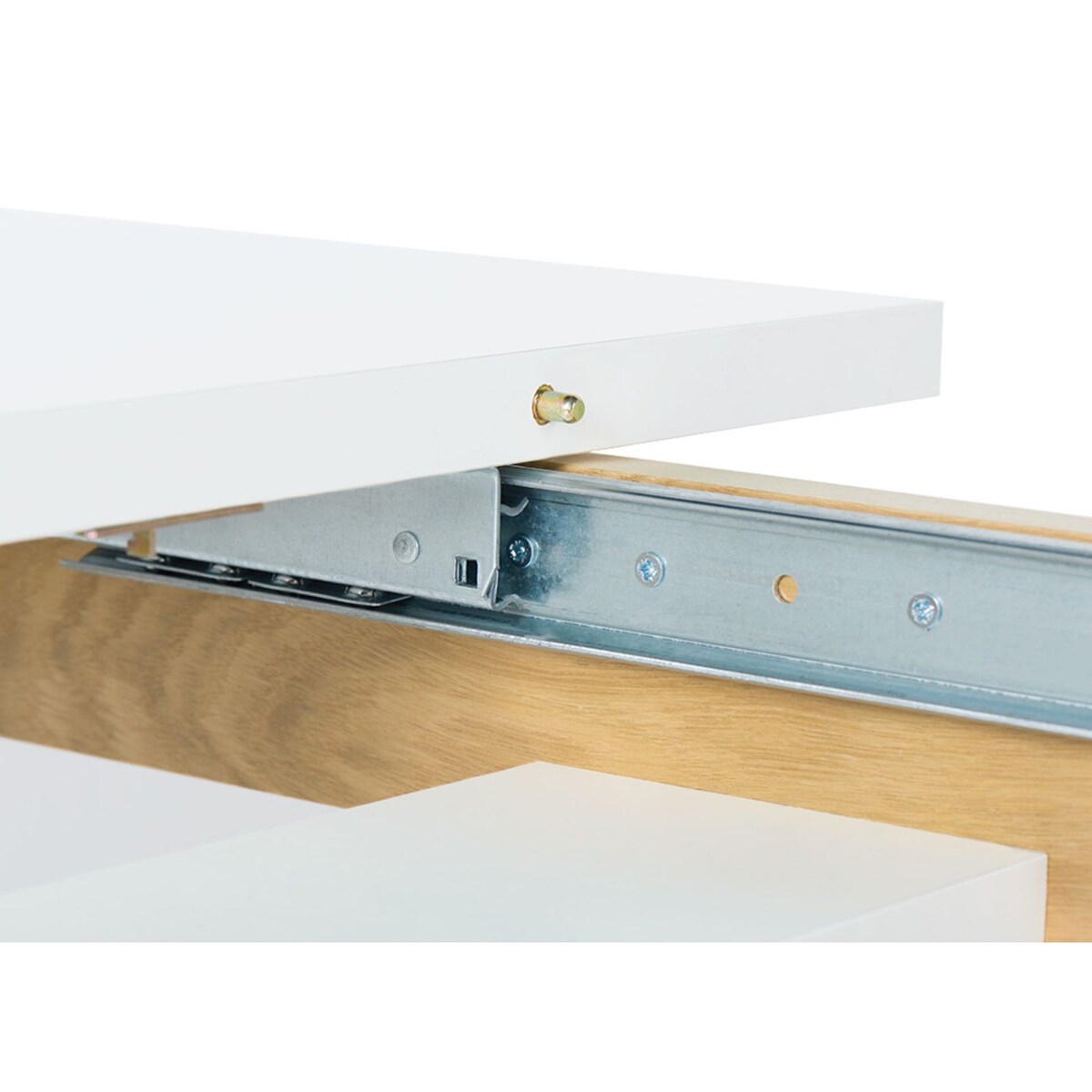 KONSIMO FRISK Biały rozkładany stół w stylu skandynawskim