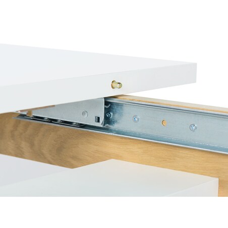 KONSIMO FRISK Biały rozkładany stół w stylu skandynawskim