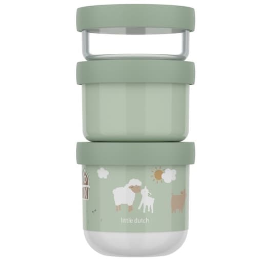 Pojemnik na przekąski piętrowalny Mio 3-częściowy Little Farm 108034065399