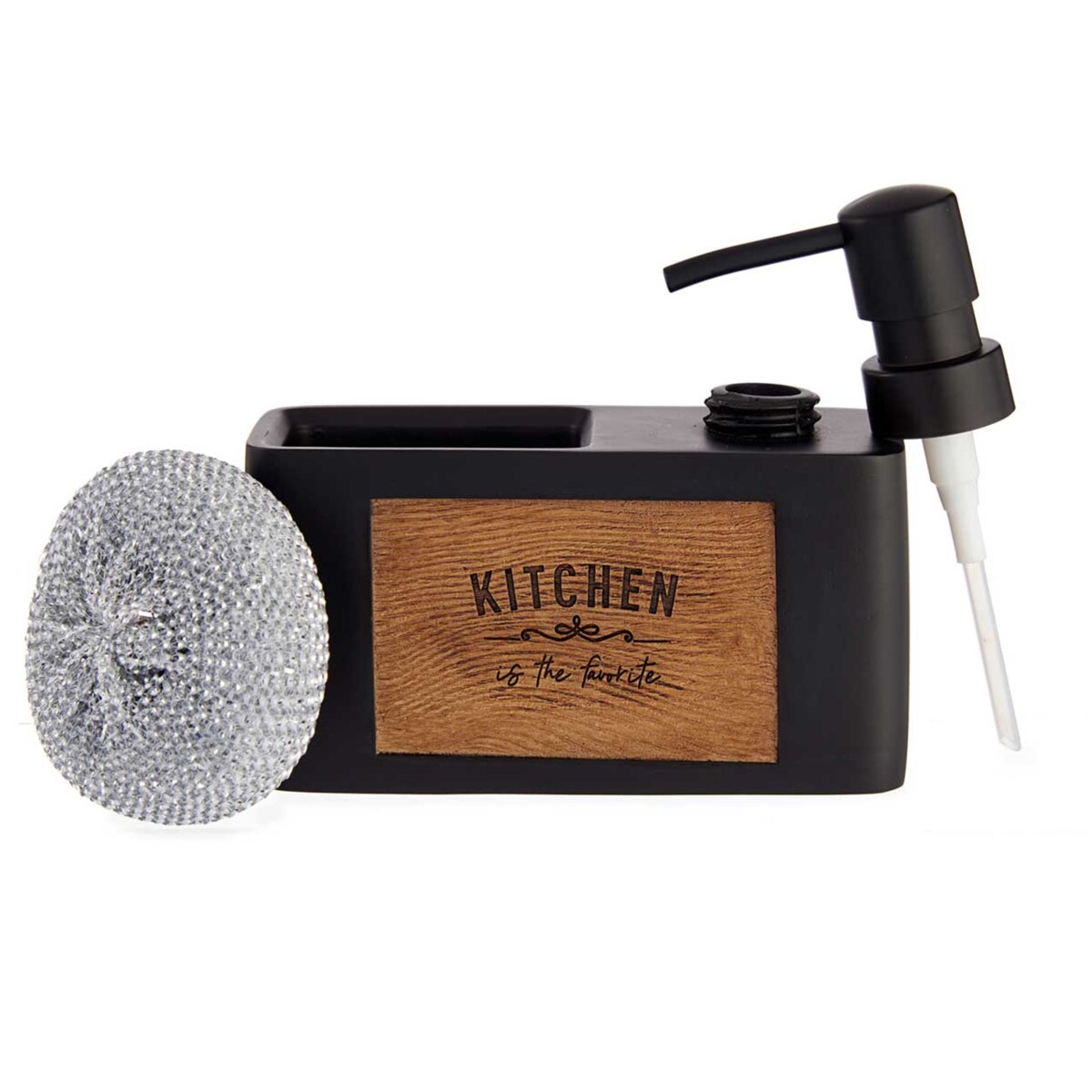 Dozownik kuchenny z miejscem na gąbkę