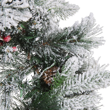 Ośnieżony wieniec świąteczny LED WHITEHORN Biały 55 cm