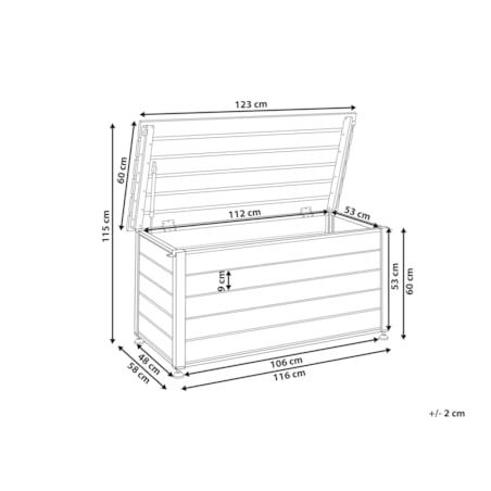Skrzynia do przechowywania Ciemnobrązowy CAMPALTO