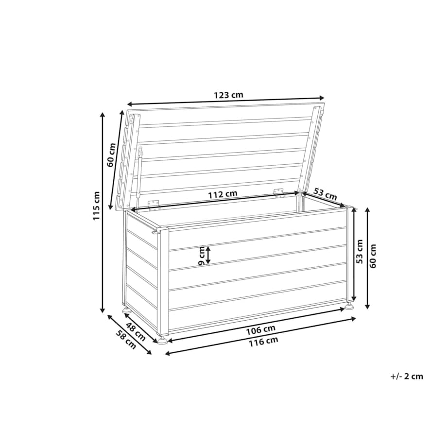 Skrzynia do przechowywania Ciemnobrązowy CAMPALTO
