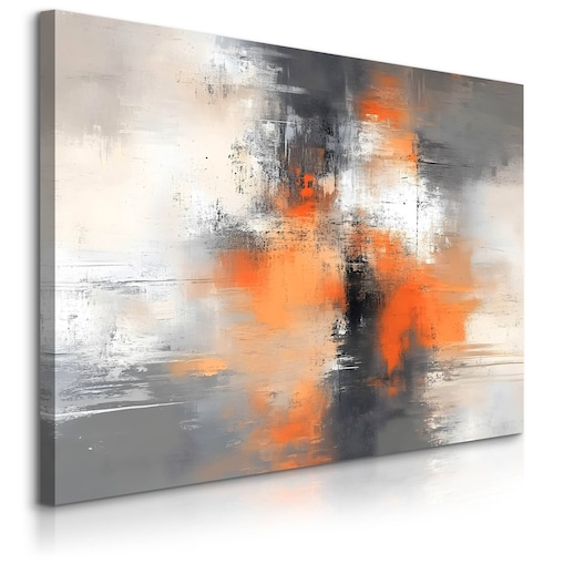 Obraz Ścienny Do Salonu Sypialni Pomarańczowa Abstrakcja Malarstwo 70x50cm