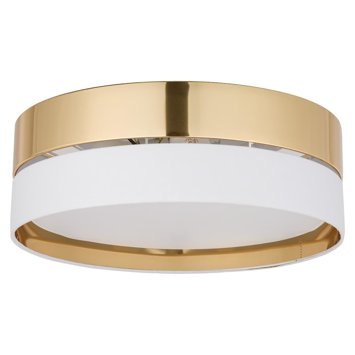 Okrągła lampa sufitowa glamour Hilton 4772 TK Lighting biała złota