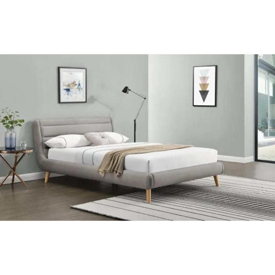 Łóżko ELANDA 160x200 jasnoszare