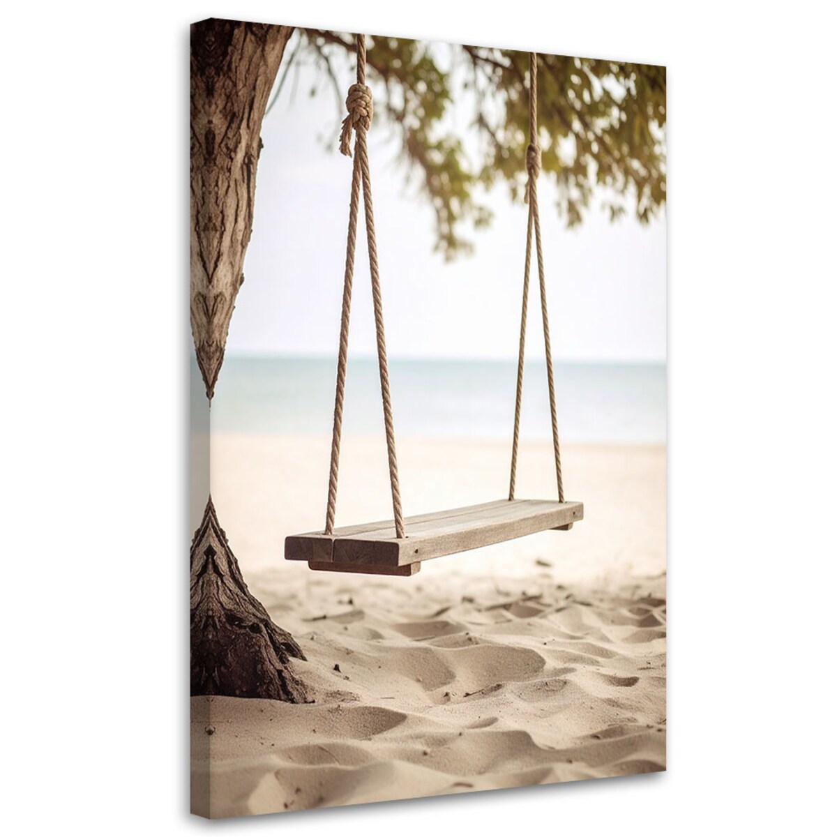 Obraz do salonu sypialni jadalni, Huśtawka plaża morze wydmy 60x90