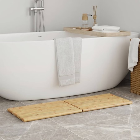 vidaXL Maty łazienkowe, 2 szt., 50x35 cm, bambusowe