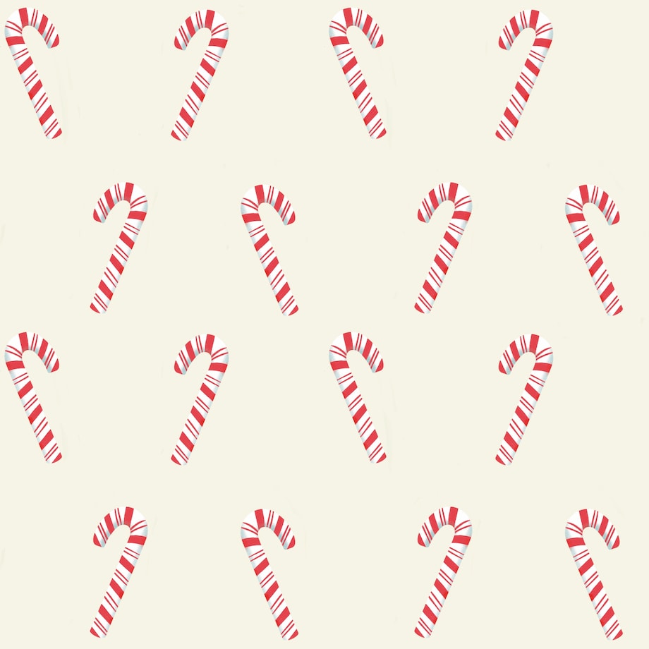 Serwetki świąteczne - Laski cukrowe - beż (2 szt.)