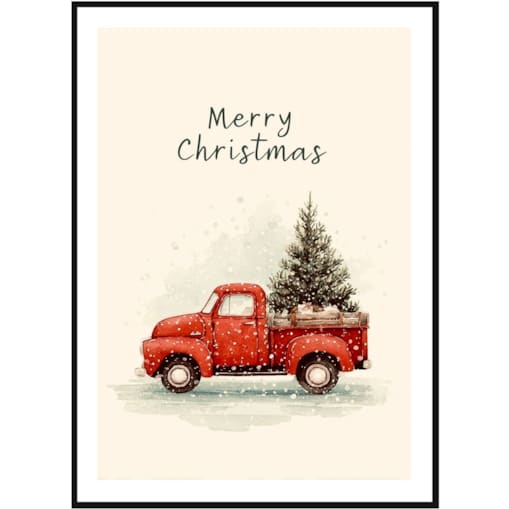 Poster Story, Plakat, Obraz - Świąteczna Dostawa Radości, wymiary 50 x 70 cm