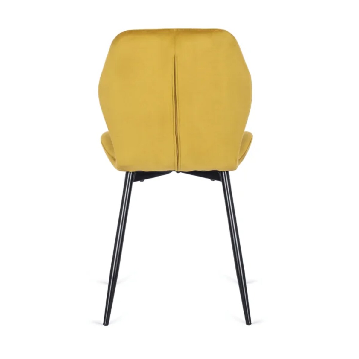 Krzesło Tapicerowane Welurowe Kuchenne Do Salonu Jadalni Musztardowe LUCKY