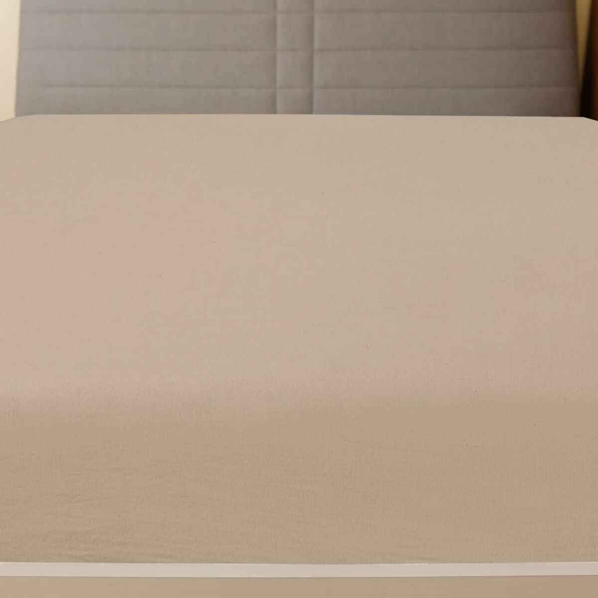 vidaXL Prześcieradła, 2 szt., taupe, 100x200 cm, dżersej bawełniany