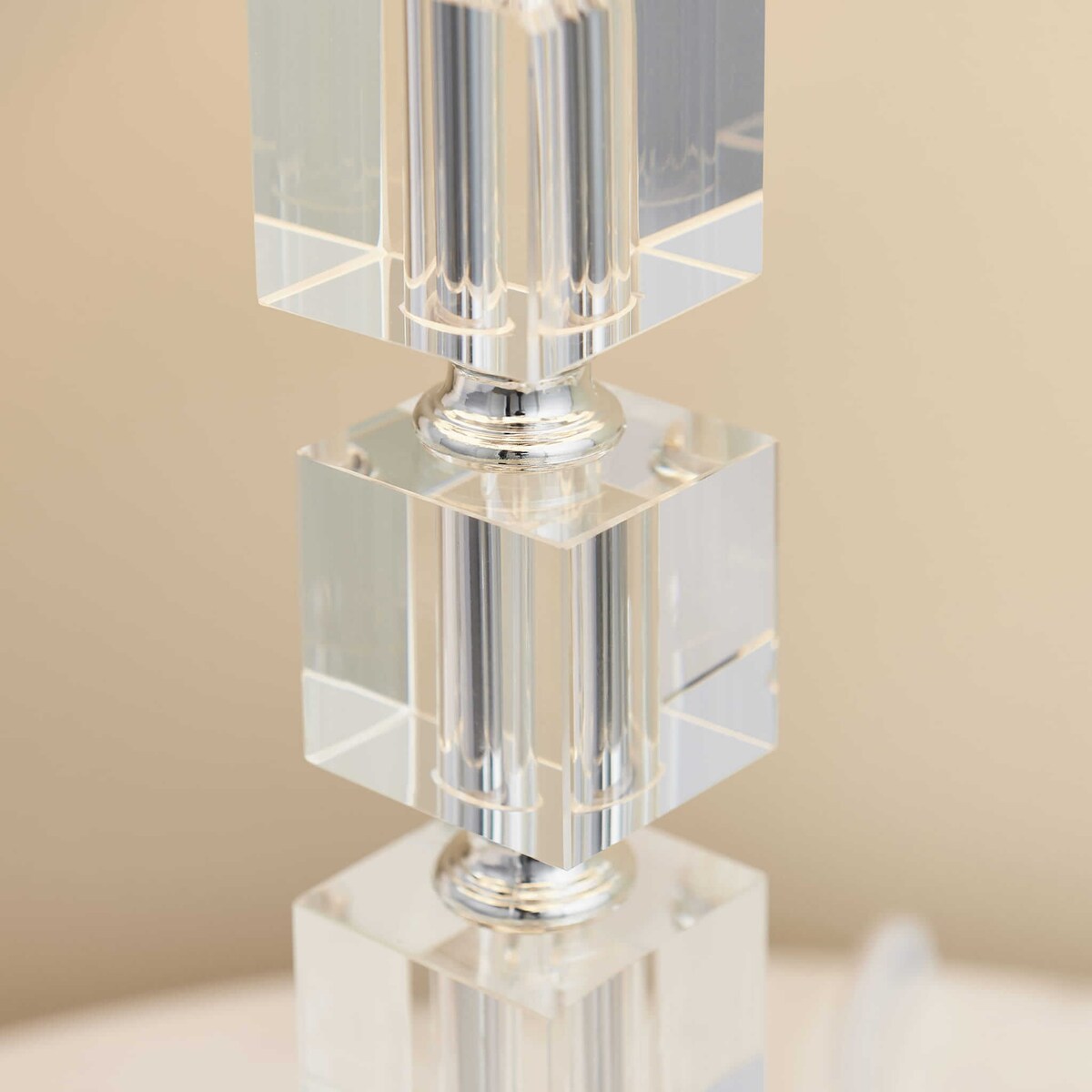 Nowoczesna lampa stołowa Murford 96940-TLCH Endon abażur tkanina metal biały