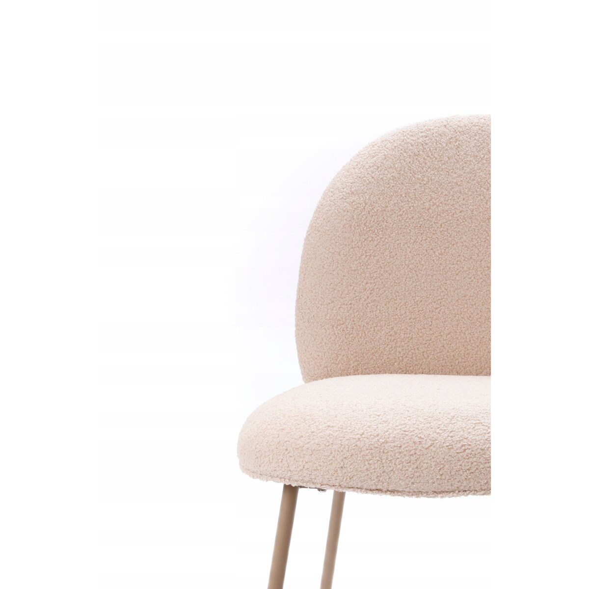 Krzesło VENTO Kremowe Beżowe Tapicerowane Nowoczesne Do Jadalni Salonu