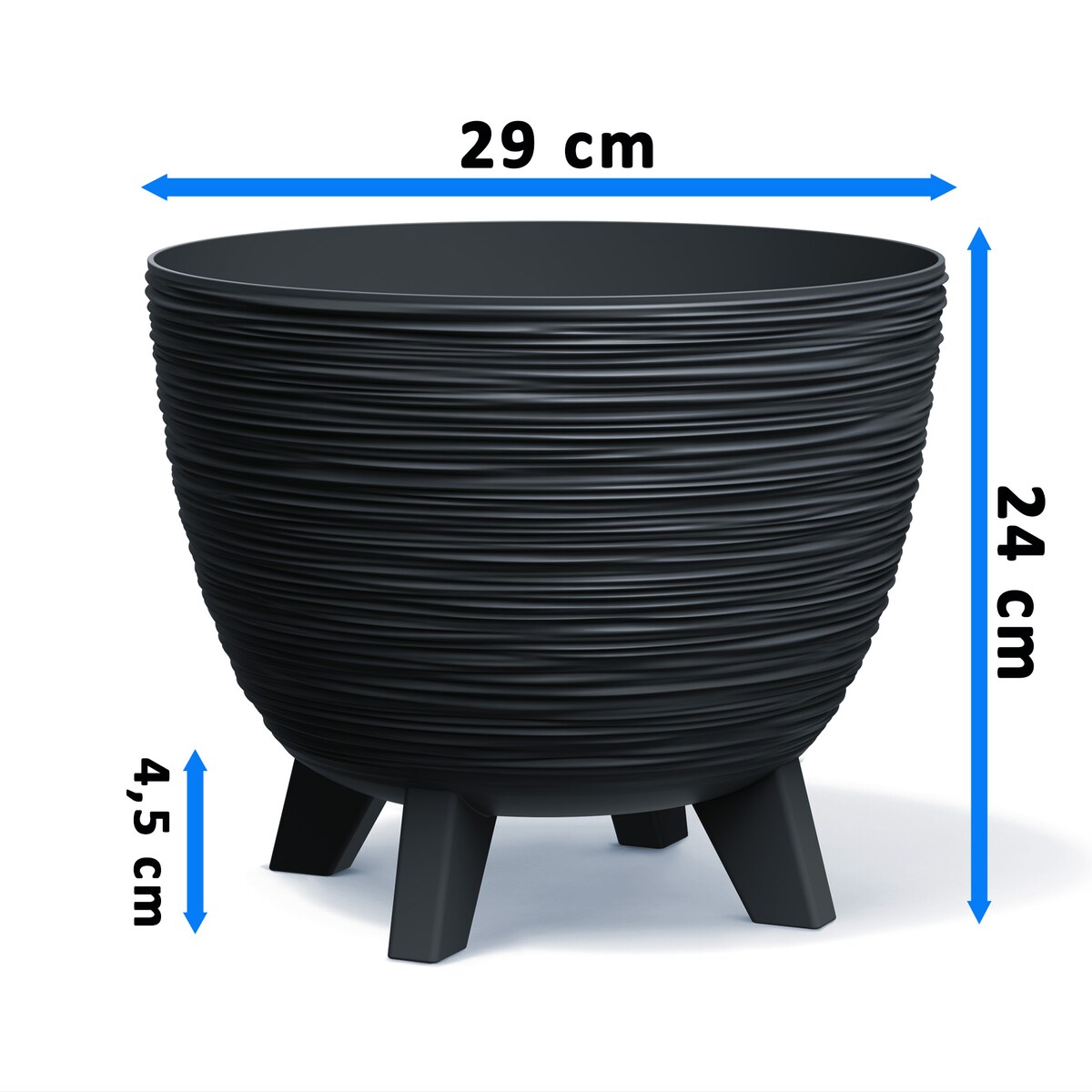 Donica Na Kwiaty 29 Cm Na Nóżkach Doniczka Misa Do Domu Ogrodu Wrzosy