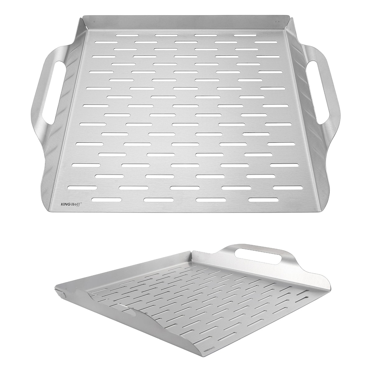 Tacka do grillowania, głęboka, 37x31x4.6cm, stal nierdzewna, KINGHOFF