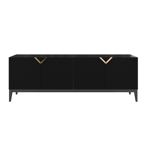 Drewniana komoda Visby DEMI LONG / kolor czarny