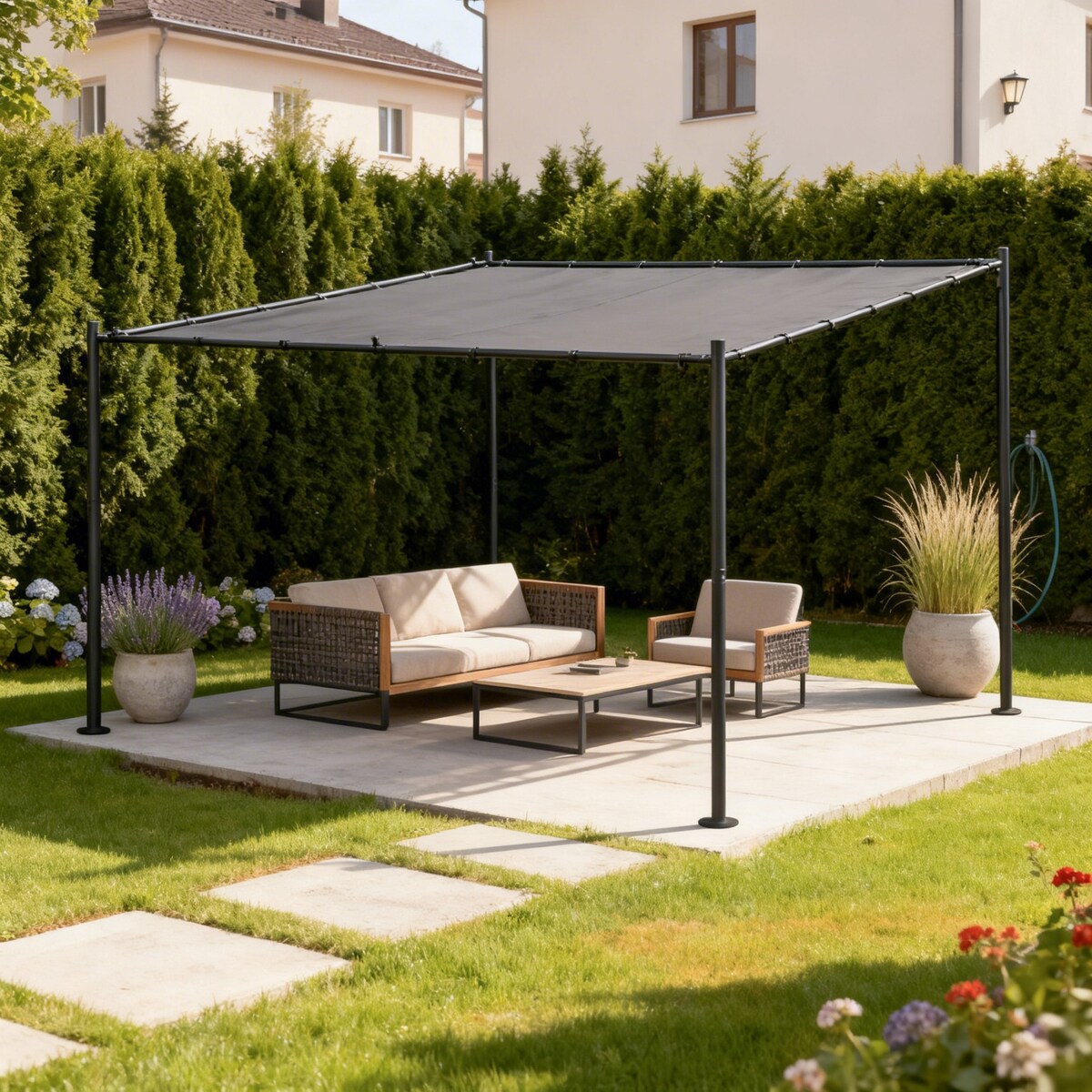 Pergola ogrodowa JUMI 2,5x2,5 m stalowa tarasowa