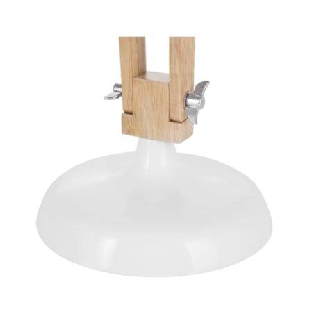 Lampka biurkowa regulowana drewniana biała SALADO