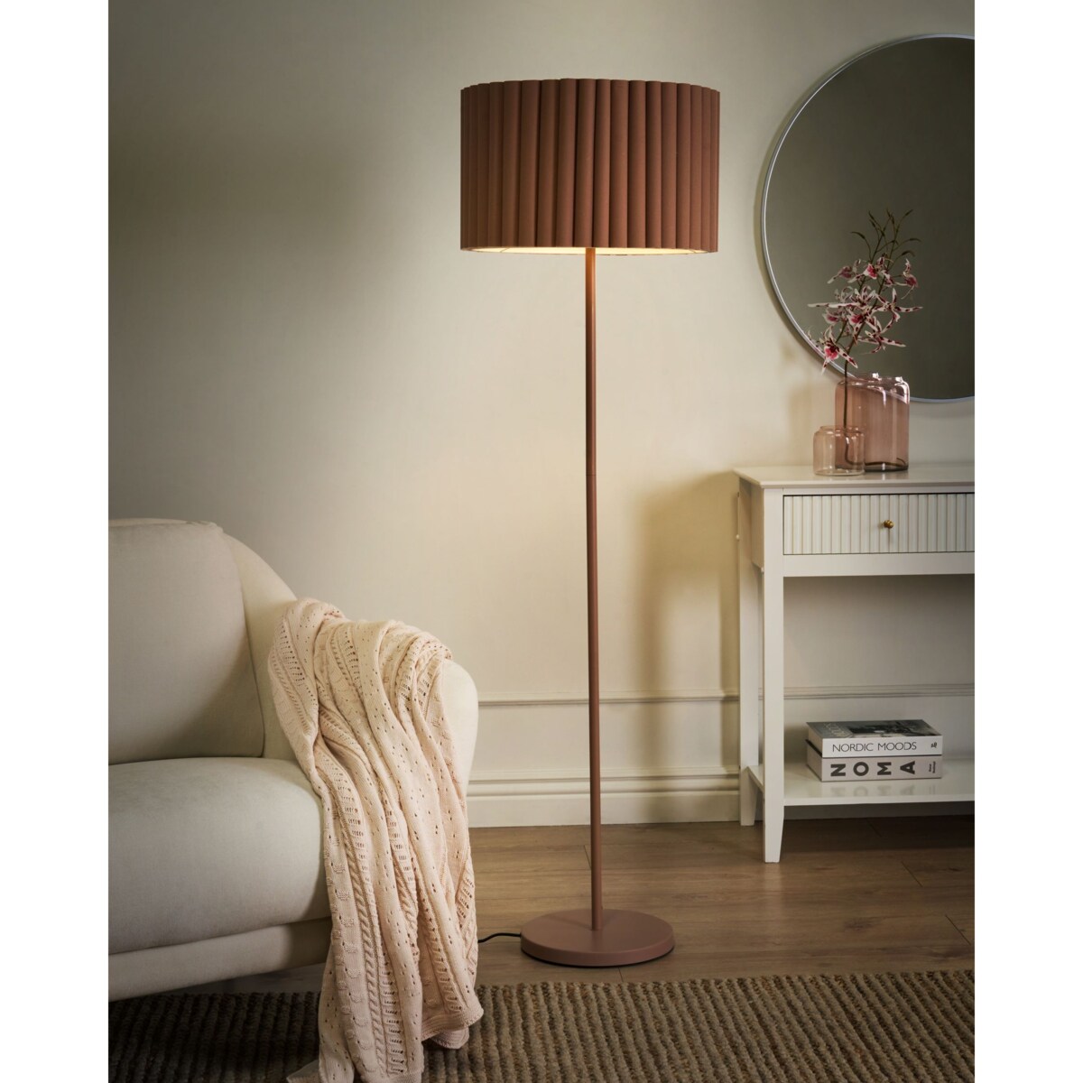 Lampa podłogowa LOURENS Metal Brązowy