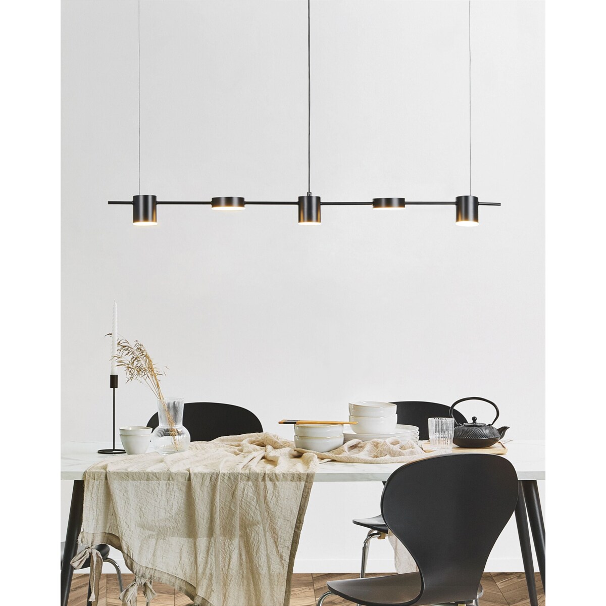 Lampa wisząca LED SESTRA Metal Czarny