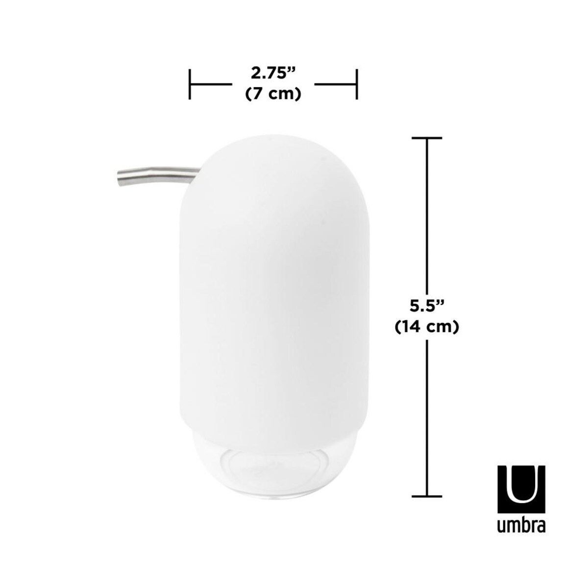 Dozownik do mydła biały Touch, 236 ml, Umbra