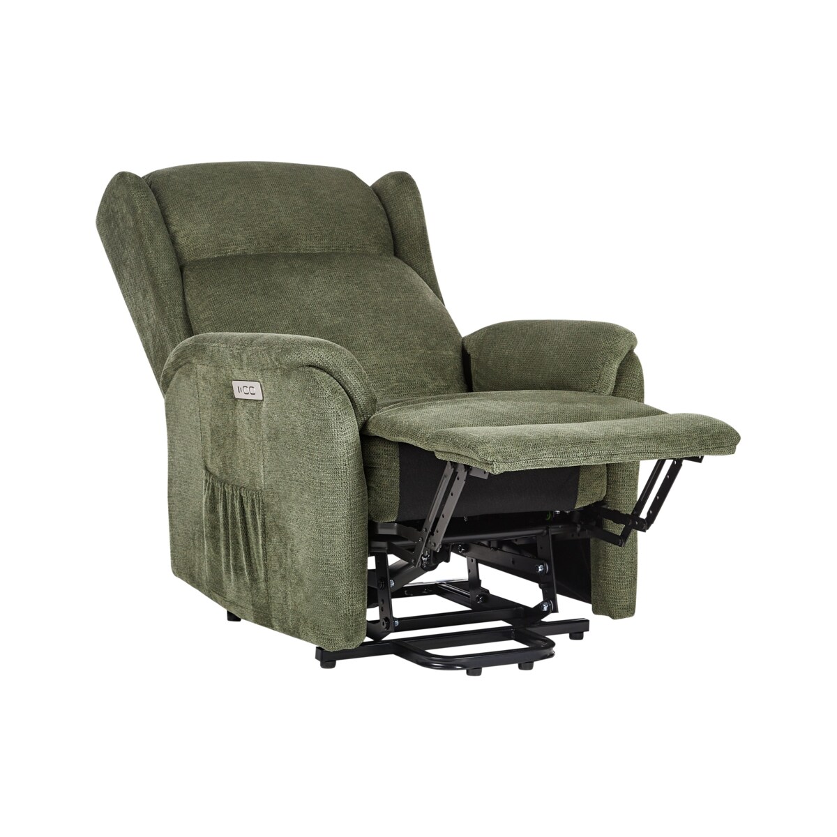 Elektryczny fotel rozkładany ELEGY Tkanina Zielony
