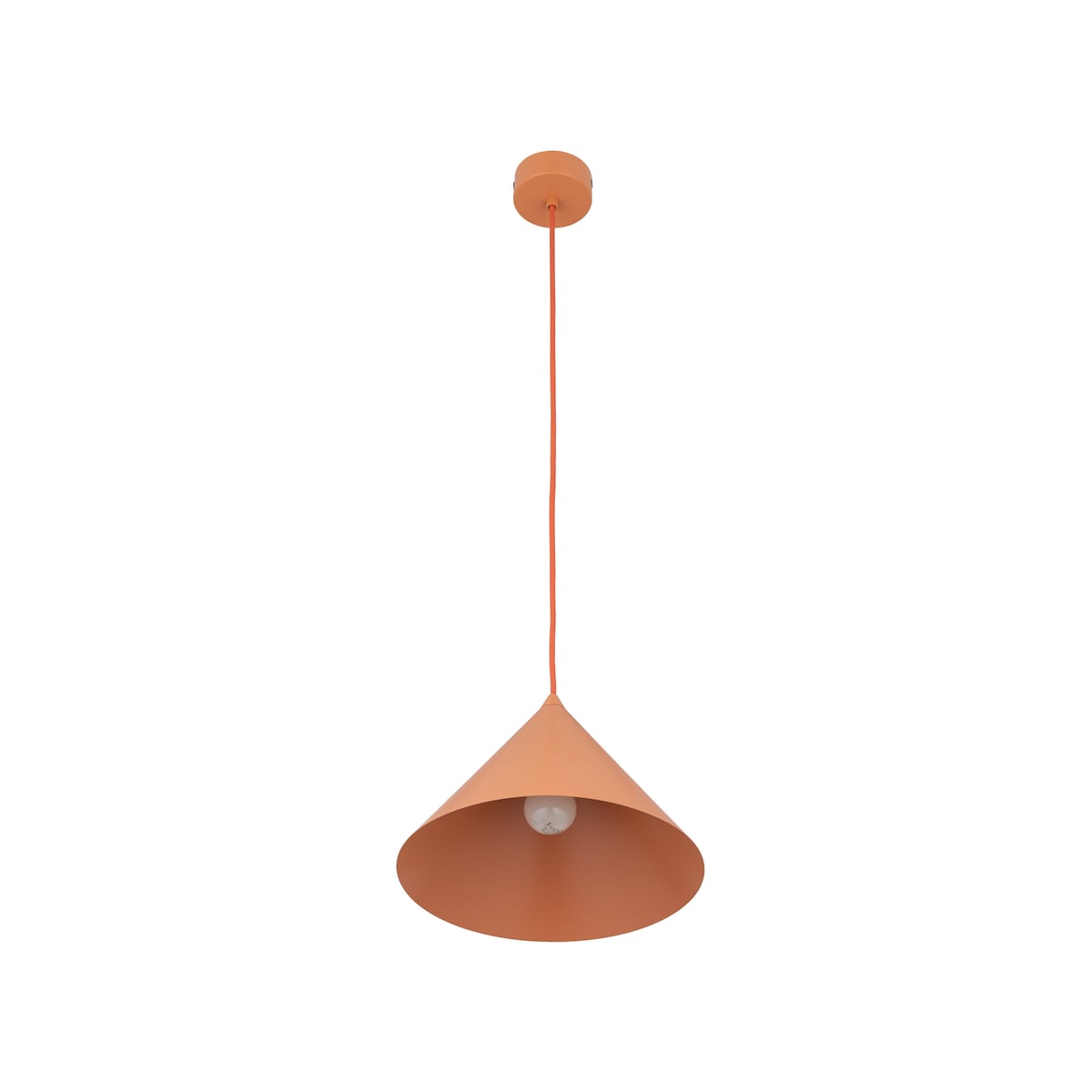 Lampa wisząca TK Lighting CONO M 11384 pomarańczowa loft E27 nowoczesna do salonu kuchni jadalni regulowana wysokość 155 cm