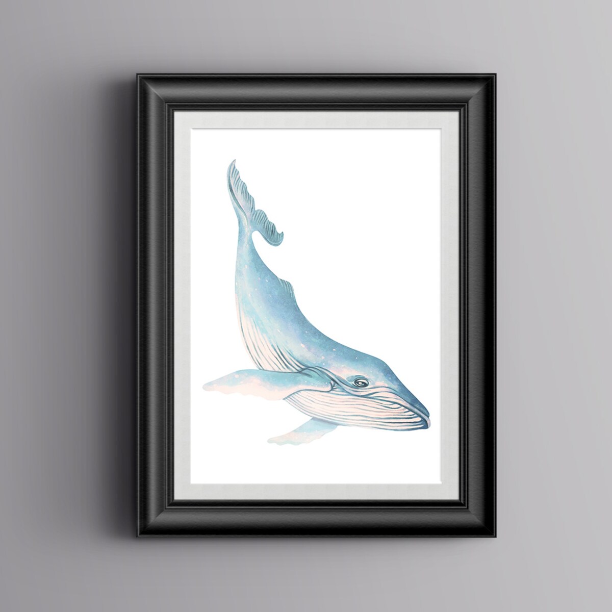 Plakat dla dzieci Wieloryb 20x30