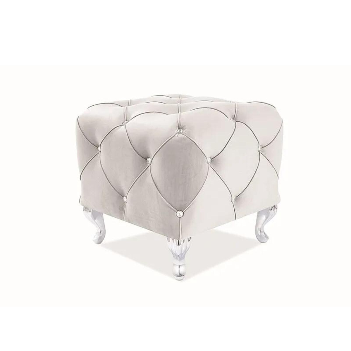 Pufa HESTIA K VELVET jasnoszara