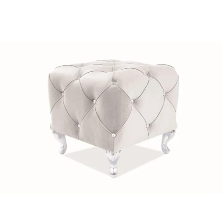 Pufa HESTIA K VELVET jasnoszara